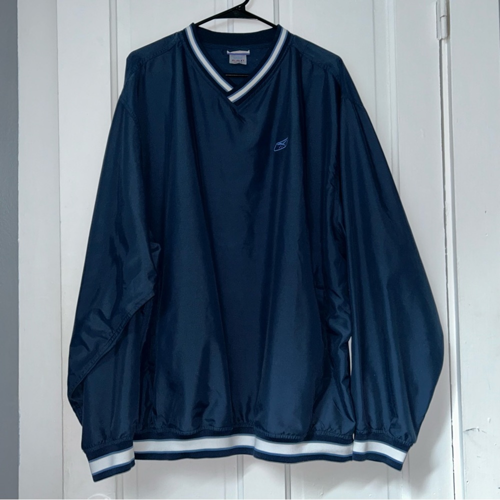 Vintage Reebok V Neck Pullover Windbreaker Jacket